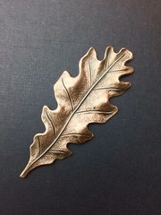 32985 Victorian Oak Leaf Brass Jewelry Finding Copper Oxidized