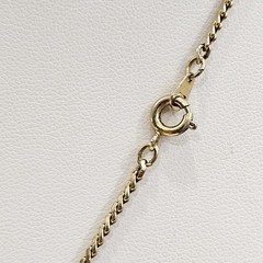 Vintage Micro Mosaic Heart Pendant Necklace Gold Tone Serpentine Chain 24″