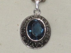 vintage UNITED STATES NAVY Sterling Silver Pendant w/ 30″ 925 chain necklace