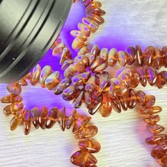 Vintage Genuine Baltic Amber Honey Cognac Hand Knotted Beaded Necklace 27”
