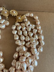 JOSE & MARIA BARRERA 24k Gold Plated Baroque pearl NECKLACE