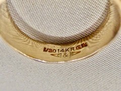 RARE 1/30 14k K YELLOW GOLD PLATE NEW OLD STOCK 70’S SIZE 6 RING BRILLIANT!!!!