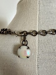 Vintage De Luxe NYC A’Dam Opalescent Glass Carbochon Choker Necklace Indie