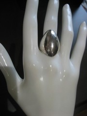 VINTAGE STERLING SILVER 925 MARKED MC MODERNIST DOME RING SIZE 8.5