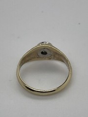 Vintage 14k Yellow Gold .06 Ct Rose Cut Diamond Baby Ring Size 1/2 – 1.4 Grams