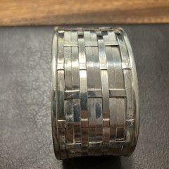 Sterling Silver 925 Cuff Woven 35 Grams Adult Unisex Adjustable