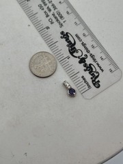 14K White Gold Sapphire & Multi Diamond Pendant Designer “XOX”