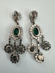 Beautiful Art Deco Rhinestone Emerald Drop Earrings For Any Occasion