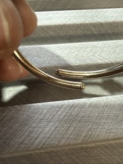 VTG, ANTIQUE BEAUTIFUL VICTORIAN EARLY 1879 HINGED CUFF BRACELET 1”3/4