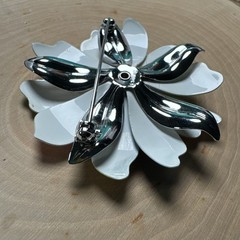 Vintage Sarah Coventry Silver Tone Enamel Flower Brooch Multi Color #6