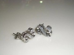 Art Deco Style Lab Created Diamond Any Occasion Wear Earrings 14K White Gold FN