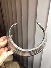 Vintage MOULAGE MODELE 925 Sterling Silver Choker Collar Cuff Necklace 75.5g