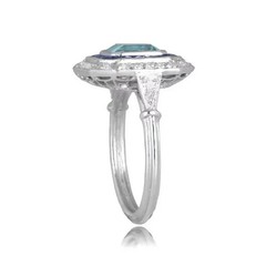 Art Deco Style 4.45Ct Lab Created Diamond Solitaire Ring 14K White Gold Finish
