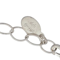 Deb Guyot Sterling Silver 925 Herkimer Quartz Crystal Bar Necklace | 16″-18″