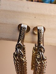 Vtg SARAH COVENTRY Signed Double Tassel Earrings Clip-On Gold Tone FREE $HIPPING