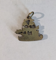 Vintage Mayflower Ship Sailboat Pewter Gold Plate Charm