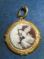 925 sterling silver red Agate Cameo vintage jewelry Pendant estate jewelry
