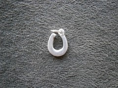 TINY Lucky Horseshoe Vintage Shiny Sterling Silver Bracelet Charm Pendant
