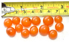 ✅ 10gr RUSSIAN SOVIET BALTIC SEA AMBER BOLLS NECKLACE 老琥珀 BEADS STONE ROCK PIN ☭