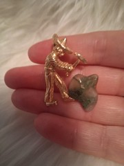 Vintage Brooch Mexican Man With Sombrero And Pick Axe Cracking Jasper
