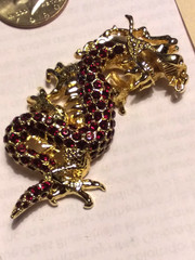 Vtg 1999 RARE Edgar Berebi Limited Ed. Princess Imperial Dragon GP Brooch