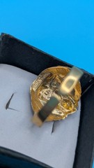 Vintage Hong Kong Adjustable Metallic Toy Monkey Ring