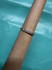 Vintage Antique Estate Platinum Pave Diamond Eternity Band Ring Size 7 1/4