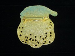 Brooch Holiday Christmas Santa Vintage Pin Retro USA Seller