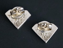 Sterling 925 Superman Earrings “S” Shield Logo Vintage 1995 T.M. D.C. Comics