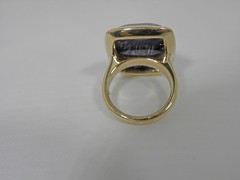 ESTATE 14K Purple Agate or Sugulite Stone Ring. RARE.