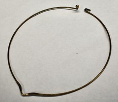 AWESOME METAL CHOKER NECK WIRE (14 gauge) brass ox plated… W HAMMERED V