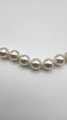 Vintage Faux Pearl Necklace Women’s Jewelry 19″ Screw Clasp Fancy Retro Beads