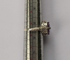 Vintage ring sterling silver 925 Size 9.5 Weight 5.44 g. Amethyst.
