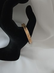 Victorian Gold Filled Buckle Bangle Bracelet Engraved Design Small Wrist 5.5″