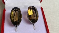 Серьги Крупные СССР серебро 875 звезда 3ФК