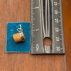 Vintage 925 Sterling Silver “Knock on Wood” Good Luck Pendant Bracelet Charm