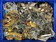 10 Pounds Unsorted Jewelry Making Lot Some Wearable Resell Mixed In Junk Tangled
