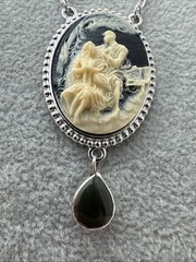 Costume Cameo Pendant Victorian Revival Necklace Bridgerton estate goth estate