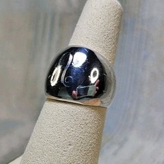 Sterling SILVER THICK “A” SIGNET Ring ~ ANTIQUE Size 7 Monogram 925 HEAVY 13.7g