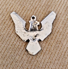 VINTAGE SILVER THUNDERBIRD ? EAGLE ? PENDANT PLATED? PEWTER? 60s ESTATE 1.5″