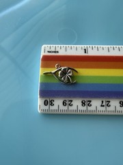 Vintage Sterling Silver Lucky Clover Wishbone Charm Pendant .8g