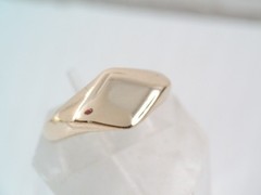 ANTIQUE ALLSOPP BROS. 14K YELLOW GOLD SIGNET RING NO MONO 6 1/2