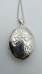 Vintage London 925 Sterling Silver Locket Pendant How Do I Love Thee? UK Sonnet