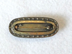 Antique Vintage Faux Jade Brooch Pin