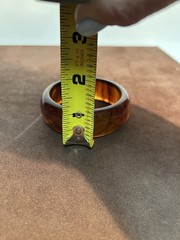 Vintage Bakelite Bangle Bracelet Amber Root Beer Swirl 7’