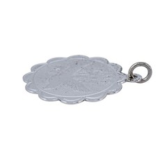 Vintage Silver-Plated Salt Lake City Medal Charm Pendant