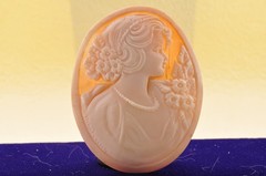 7items , vintage shell cameo White and brown color (Total 241.0ct) with case.