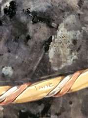 Vintage TANE Hand Fabricated Silver Copper Brass Twisted Wire Neck Collar Choker