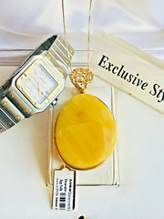 14K Gold Filled Genuine Vintage Baltic Amber Necklace Butterscotch Polish 老琥珀