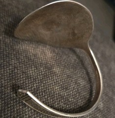Estate Sale – Vintage Wm. Rogers Silver Plated Spoon Cuff Bracelet 7″ Marked